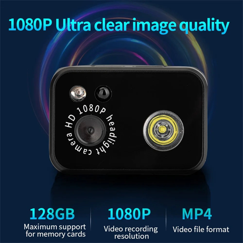 D7 Outdoor Portable HD Headlamp Camera 1080P Video Recording Smart Sensor LED Light - 4