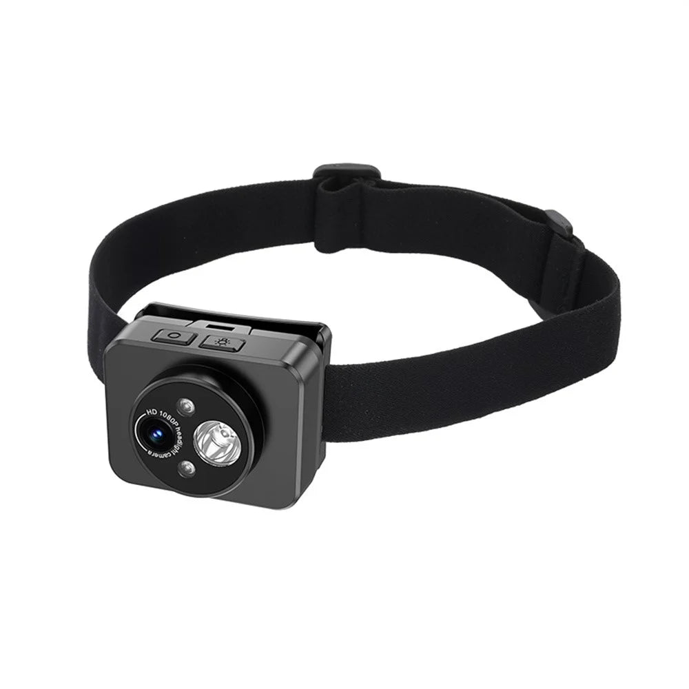 D8 Outdoor Portable HD Head Mounted Camera Sports 1080P Video Recording LED Headlight with 32GB Card - 1