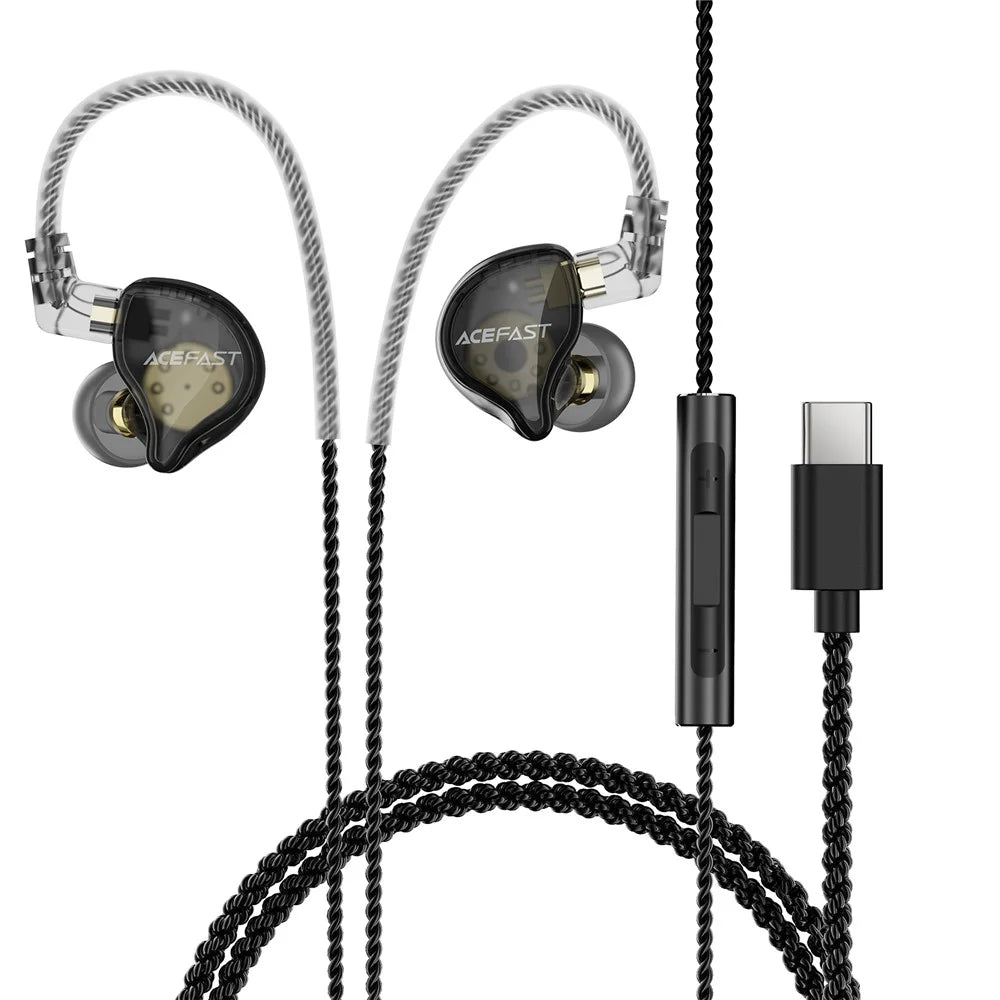 ACEFAST L11 USB-C HiFi Wired Earphones Detachable Cable with Microphone for Audio - 2