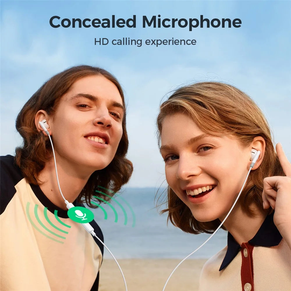 JOYROOM EW01 3.5mm Plug Half-in-ear Earphones with HD Mic Wired Headphones - 4