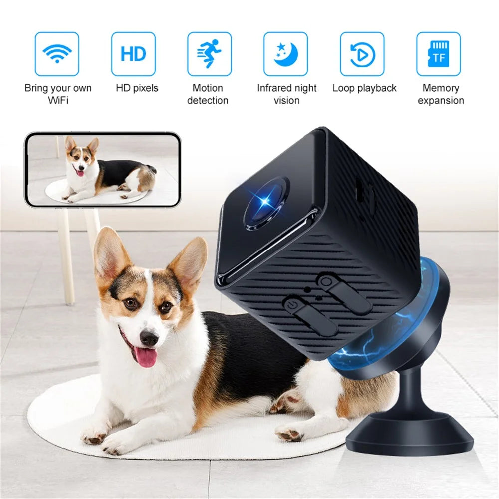 X2 1080 HD Night Vision WiFi Camera Motion Detection Mini Camera Home Surveillance Camera Monitor - 2