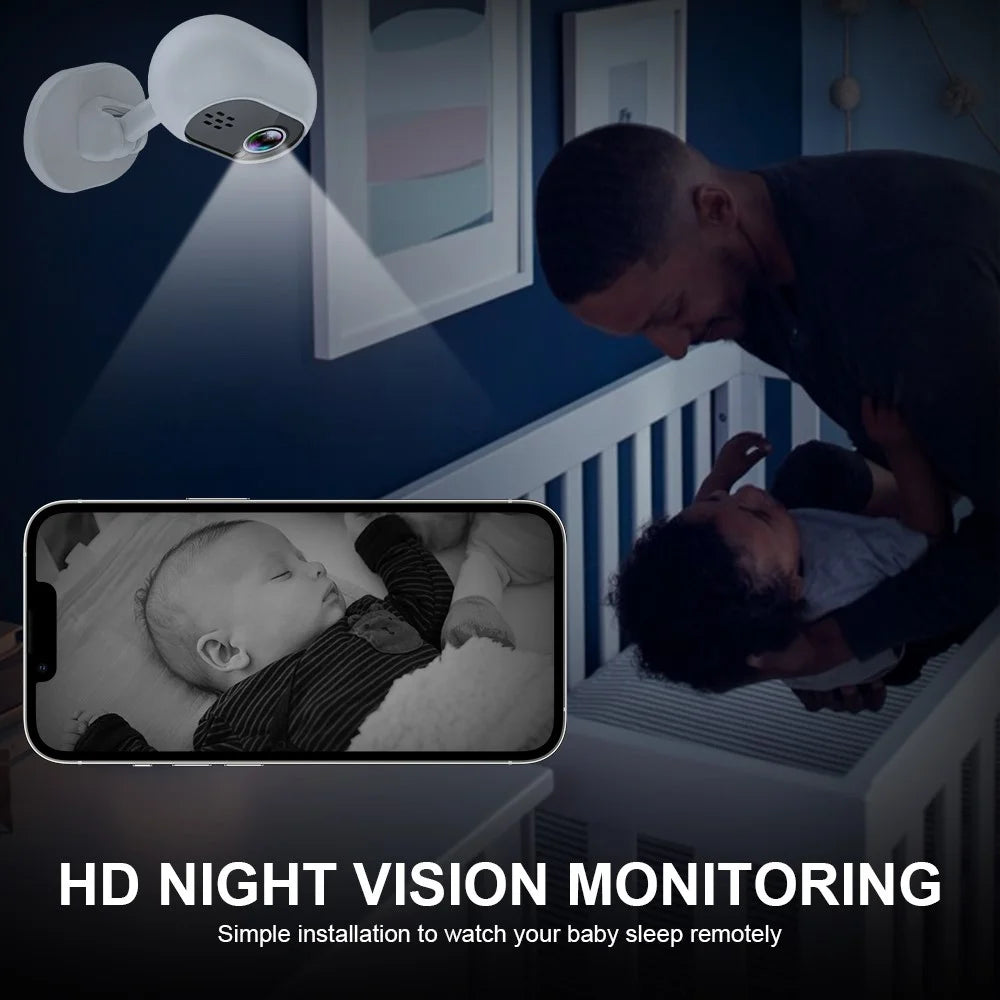 A4 Mini WiFi Home Security Cameras System with Playback, Two-Way Audio Baby Camera Monitor - 2