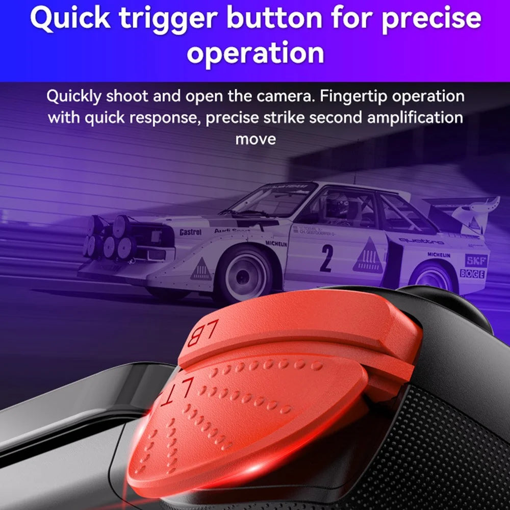 D6DP Wireless Game Controller Stretchable Bluetooth-compatible Phone Gamepad for Nintendo Switch / Phone / PC - Black - 5