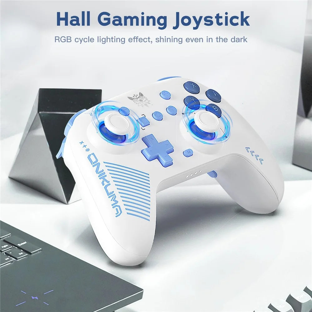 ONIKUMA C1 Switch Bluetooth-compatible / Wired Gamepad Six-Axis Gyroscope Dual Motor Game Controller - White - 2
