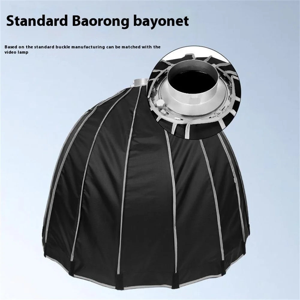 70cm Deep Parabolic Softbox with Grille Quick Release Bowens Mount Photography Umbrella for Studio Lighting - 4