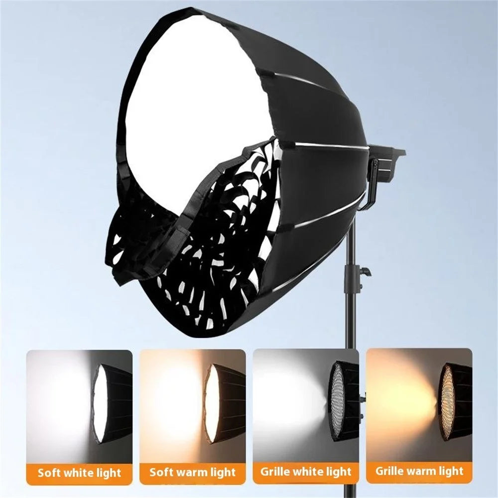 90cm Deep Parabolic Softbox with Grille Quick Release Bowens Mount Photography Umbrella for Studio Lighting - 6