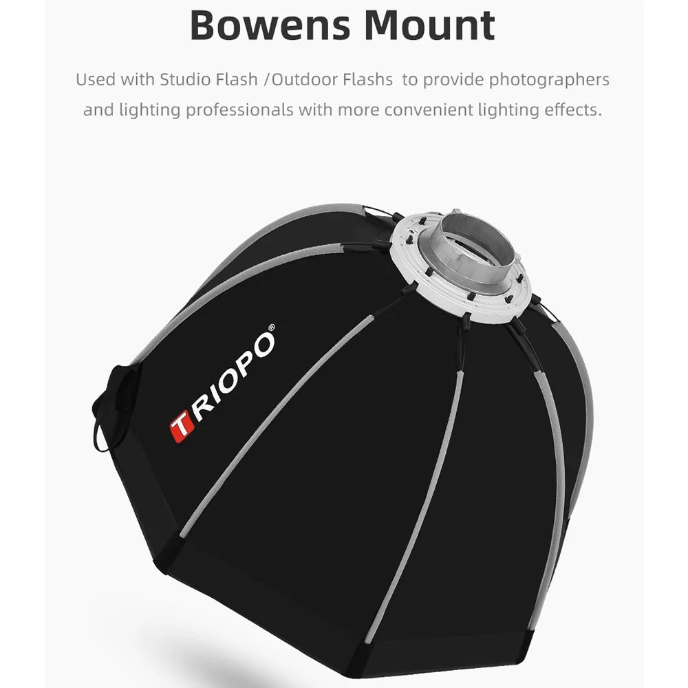 TRIOPO K90 90cm Photography Portable Octagon Umbrella Softbox Reflector Diffusion with Bowens Mount - 5