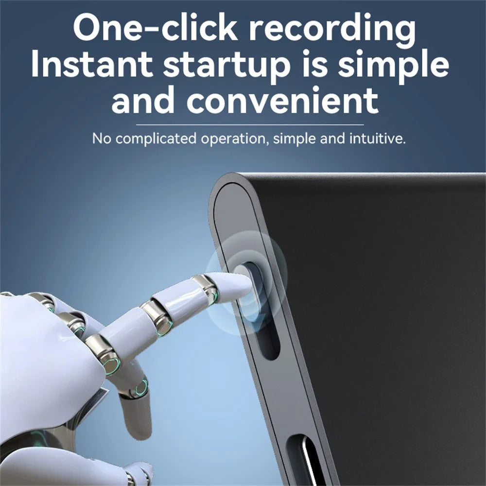 Q61A 16GB AI Voice Recorder ChatGPT Smart Transcription Translation App Controlled - 5