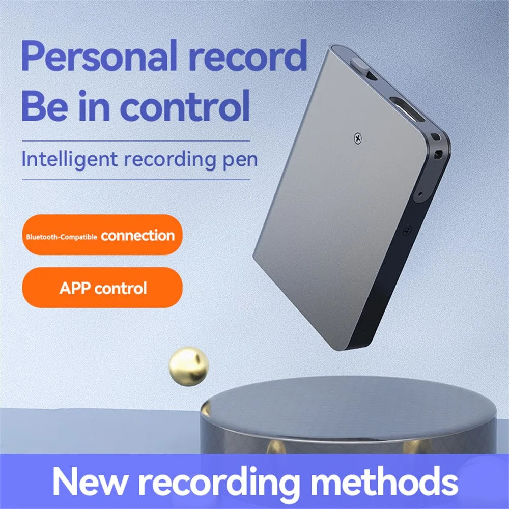Q61A 64GB AI Voice Recorder ChatGPT Smart Transcription Translation App Controlled - 2