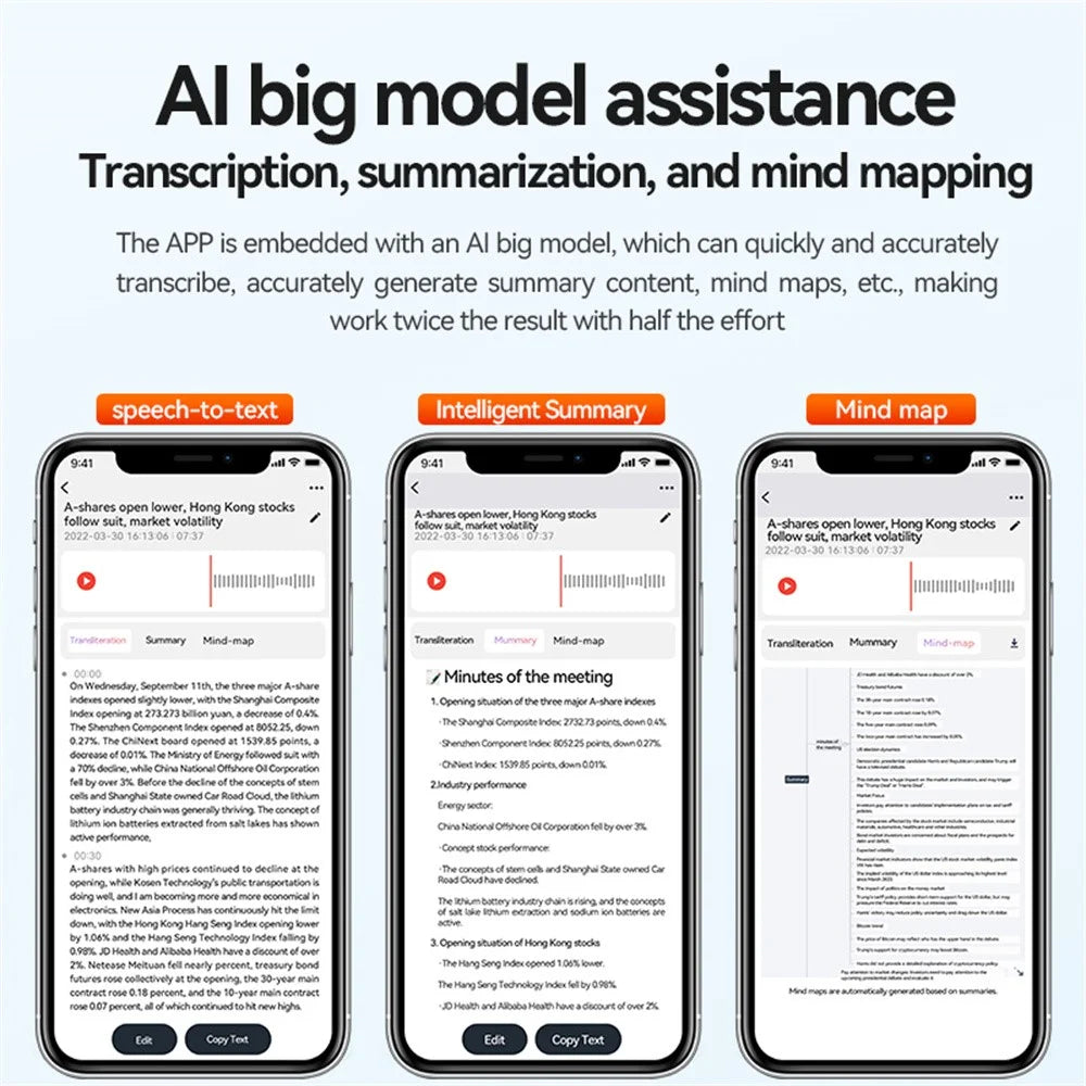 Q70A AI Voice Recorder ChatGPT 8GB Smart Transcription Translation App Control Magnetic Sound Recorder - 5