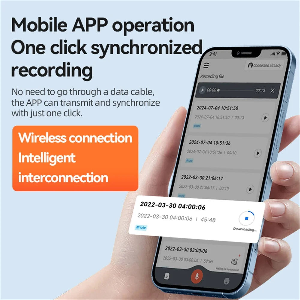 Q70A AI Voice Recorder ChatGPT 8GB Smart Transcription Translation App Control Magnetic Sound Recorder - 6