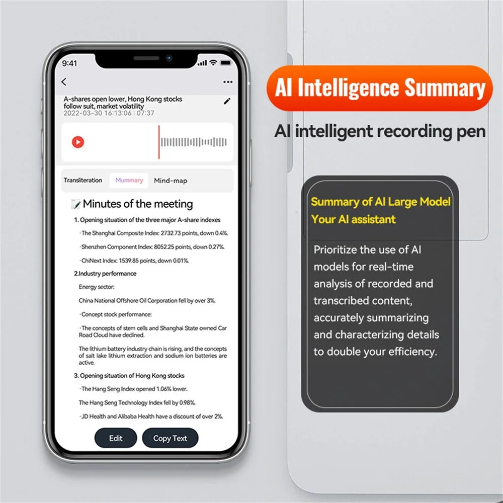 Q70A AI Voice Recorder ChatGPT 8GB Smart Transcription Translation App Control Magnetic Sound Recorder - 7