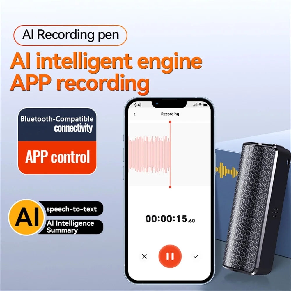 Q70A AI Voice Recorder ChatGPT 32GB Smart Transcription Translation App Control Magnetic Sound Recorder - 3