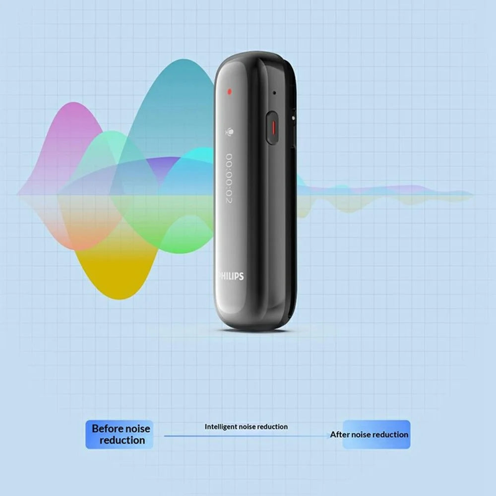 PHILIPS VTR5170 32GB Voice Recorder HD Noise Cancelling Audio Digital Recording Device for Meeting - Black - 5
