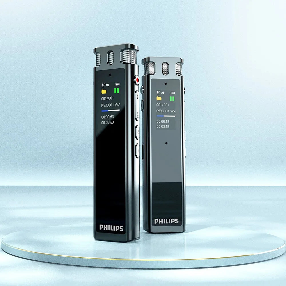 PHILIPS VTR5260 16GB Digital Voice Recorder 2+2 Mic Speech to Text Noise Cancelling Recording Device for Meeting Interview - Black - 3