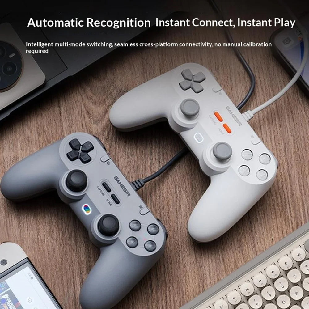 GAMESIR T3 Lite Wired Gaming Controller Hall Effect Sticks Plug and Play for PC / Switch / iOS / Android - Grey - 3