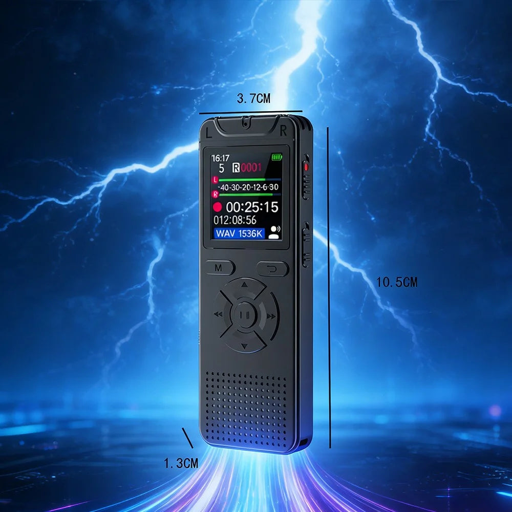 T53 Portable Voice Recorder without Memory Noise Reduction 1.44 Inch TFT Screen MP3 Player - Black - 5