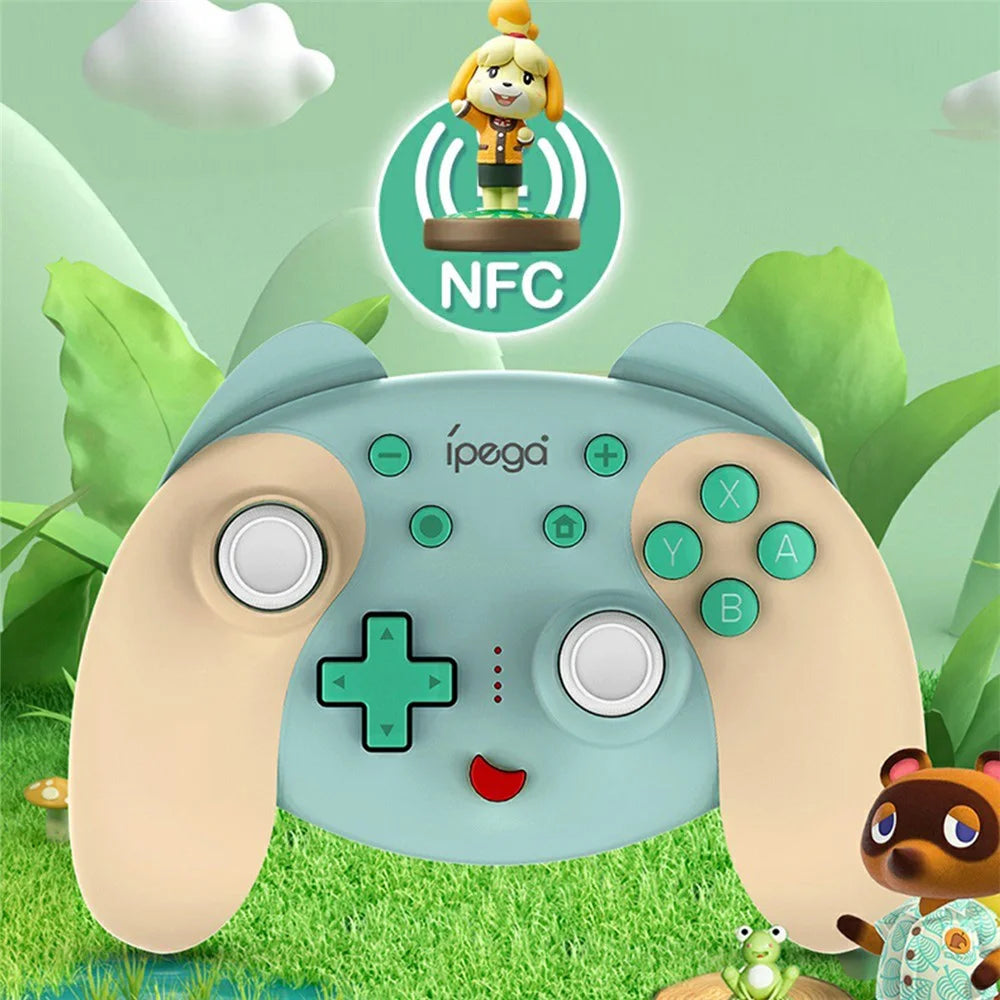 IPEGA PG-SW068 Wireless Game Controller Bluetooth-compatible Joystick with Six-axis Gyroscope NFC Vibration for Nintendo Switch - Black/Grey - 3