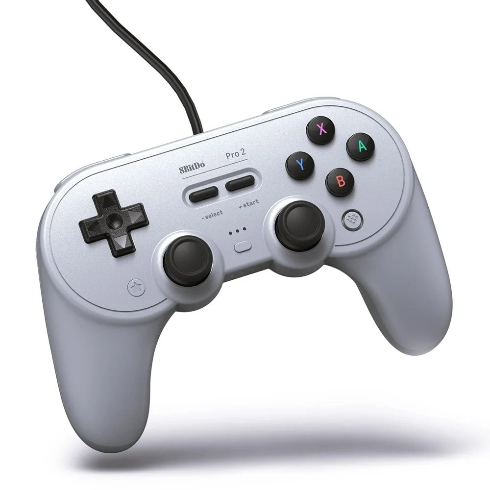 8BITDO Pro 2 Wired Controller Steam Game Console Gamepad with Modifiable Vibration for Nintendo Switch/Windows - Grey - 7