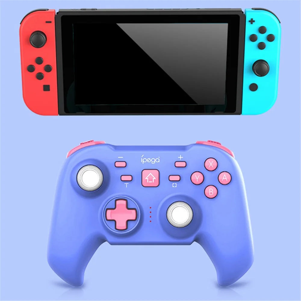 IPEGA PG-SW062C Wireless Game Controller Bluetooth-compatible Gamepad Game Console Cordless Handle for Nintendo Switch, Android, iOS, PC - Blue - 4
