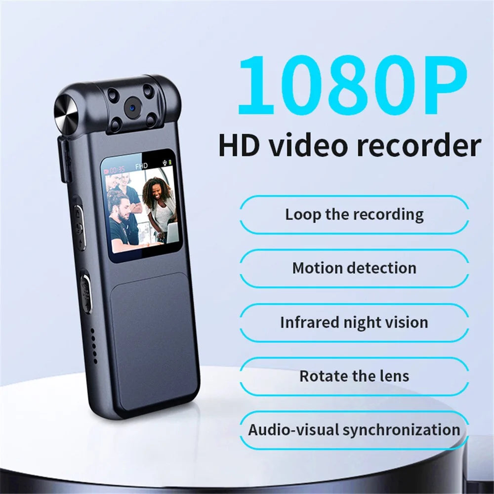 V18 16GB 1080P HD Video Recorder 180-Degree Rotation Camera with Night Vision and Motion Detection - 2