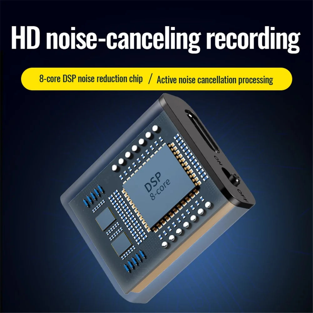 Q8 Mini Voice Recorder 32GB Voice Activated Recorder HD Noise Reduce Recording MP3 Player - 3