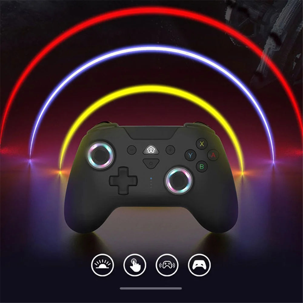 TOPWOLF Wireless Bluetooth-compatible Game Controller with RGB Lights for Nintendo Switch / PC / iOS / Android - 2