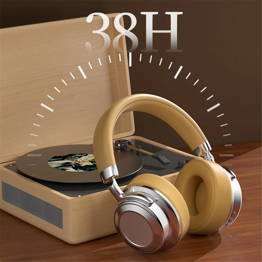 CR-9 Metal Retro Over-Ear Wireless Headset Bluetooth-compatible 5.4 HiFi Music Gaming Headphone - Silver+Black - 7
