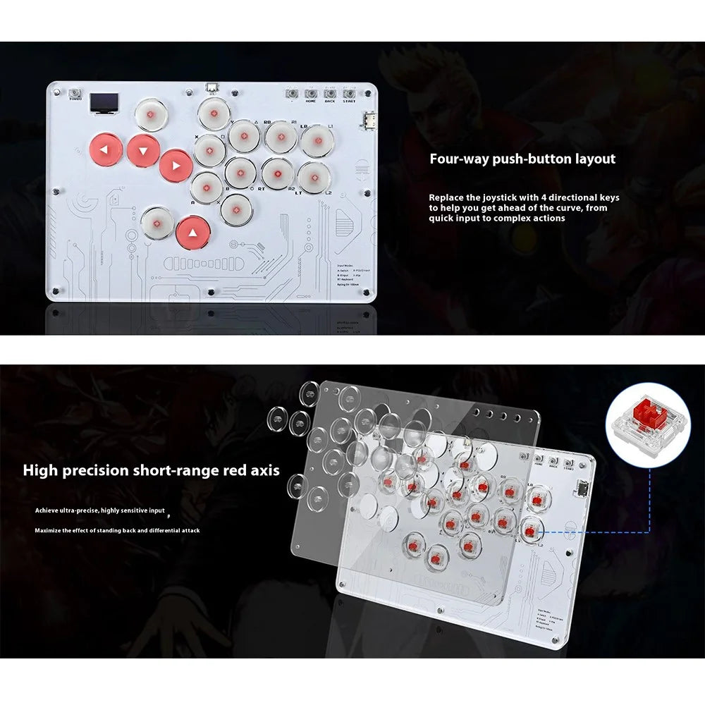 HONSON HS-JOY100 16 Keys All-Button Controller Street Fight Arcade Game Keyboard - 2