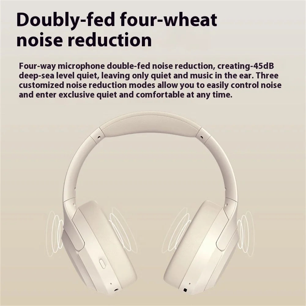 LANGSDOM HBN07 Wireless Headphone ANC Active Noise Cancelling Stereo Sound Bluetooth-Compatible Headset - Beige - 4