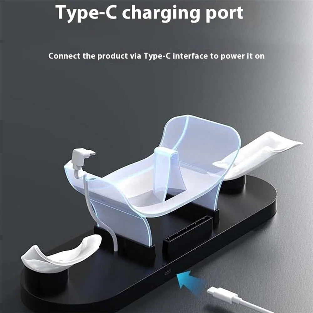 IPLAY HBV-637 For Meta Quest 3S / 3 VR Headset Charging Dock Controller Desktop Charger with LED Light - 7