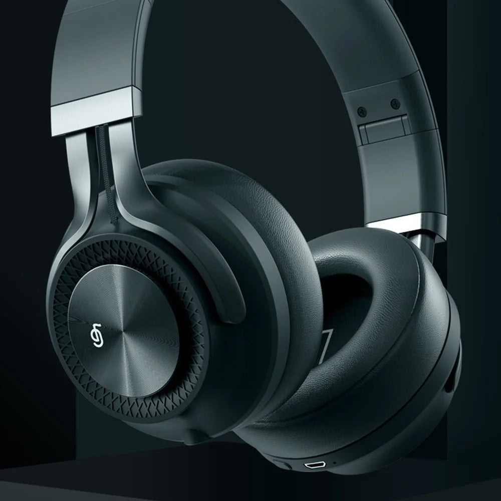 FINGERTIME Wireless Headset Foldable Bluetooth-compatible ANC Noise Cancelling Stereo Music Headphone - Blackish Green - 2