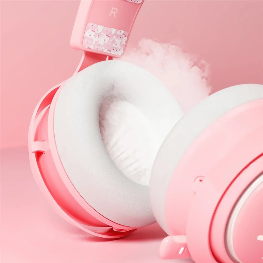SOMIC GS510 Cat Ear Design USB+3.5mm Wired Over-Ear E-sports Headphone Music Gaming Headset with LED Light - Pink - 6