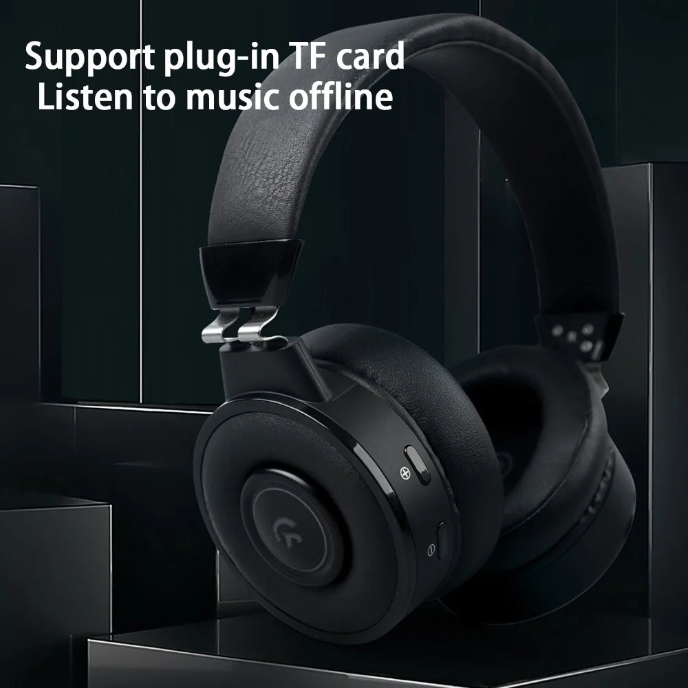 FINGERTIME Wireless Gaming Headset with RGB Light, Bluetooth-compatible Headset Retractable Over-Ear Headphone with Mic - 6