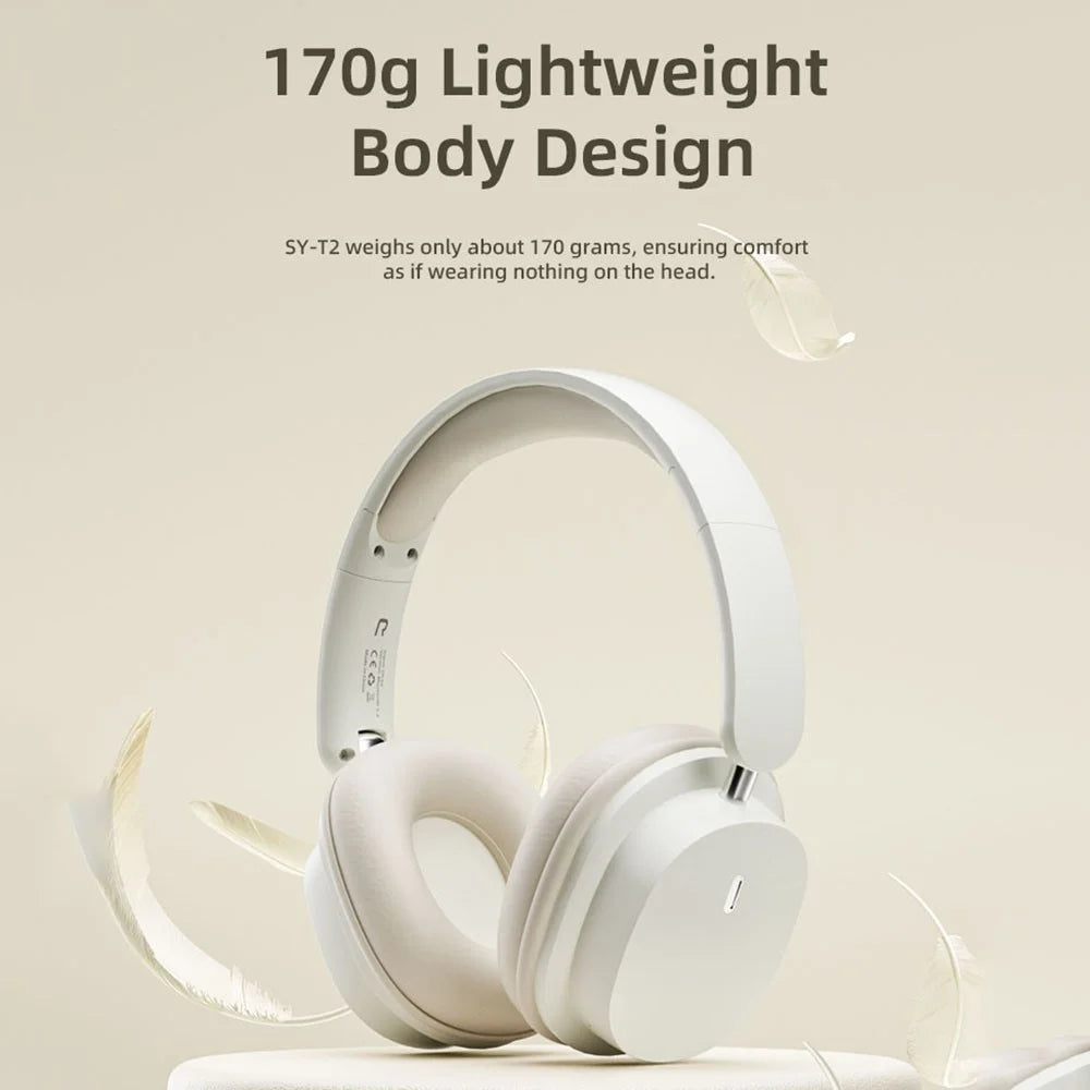 SY-T2 Wireless Over-Ear Bluetooth-compatible Headphone Foldable Headset with Built-In Noise Cancelling Microphone - Khaki - 5