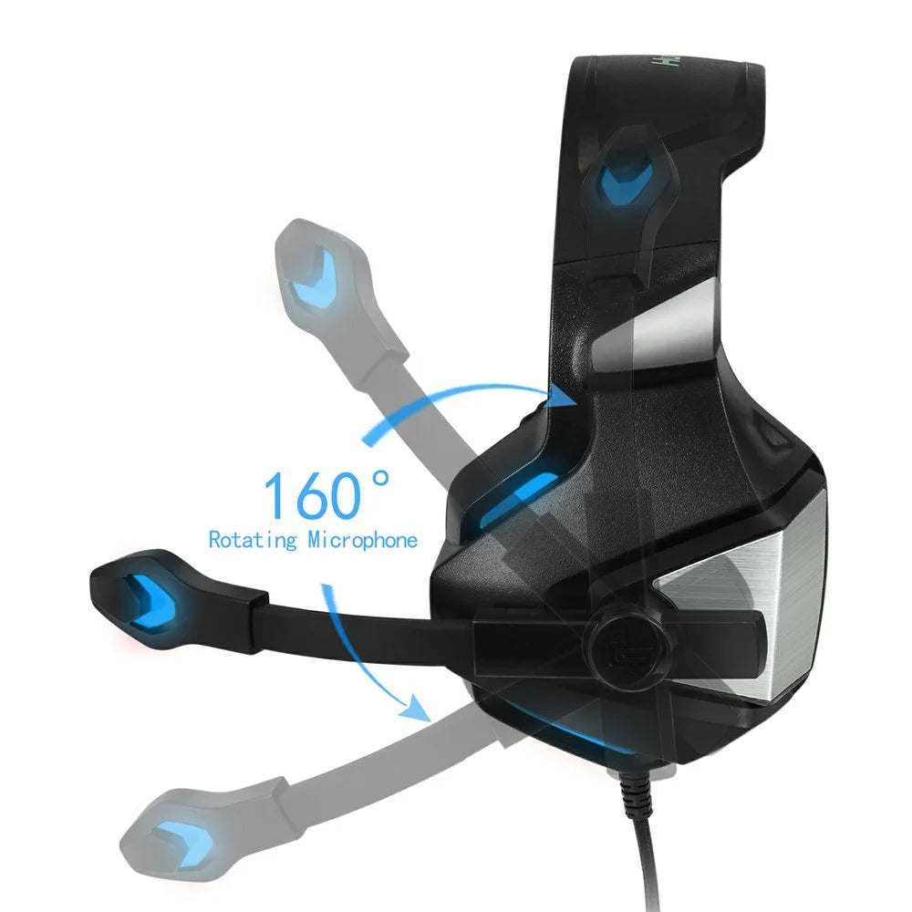 V3 Head-mounted Earphones RGB Light Wired PC Gaming Headset, USB+3.5mm+4Pin - 5