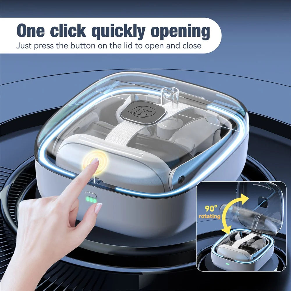 JYS JYS-MQ002 Charging Dock for Meta Quest 3 RGB Light Storage Case with 2 Batteries - 2