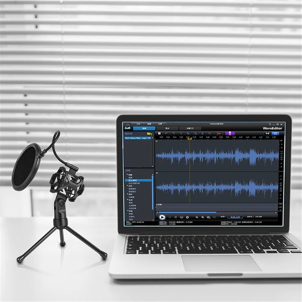 YANMAI PS-2 Recording Microphone Stand Holder with Pop Filter - 2