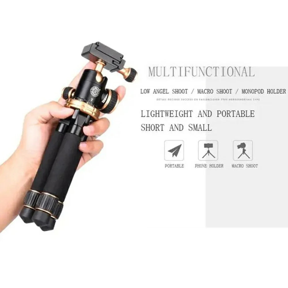 QZSD Q166Z Mini Portable Aluminum Alloy+ABS SLR Camera Stand Desktop Tripod - 2