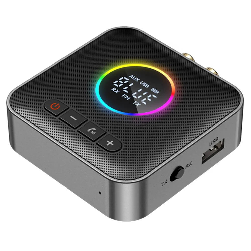 OMS-M10 Bluetooth-compatible 5.4 Transmitter FM Audio Bluetooth-compatible Receiver Adapter Support U Disk Music Play - 2
