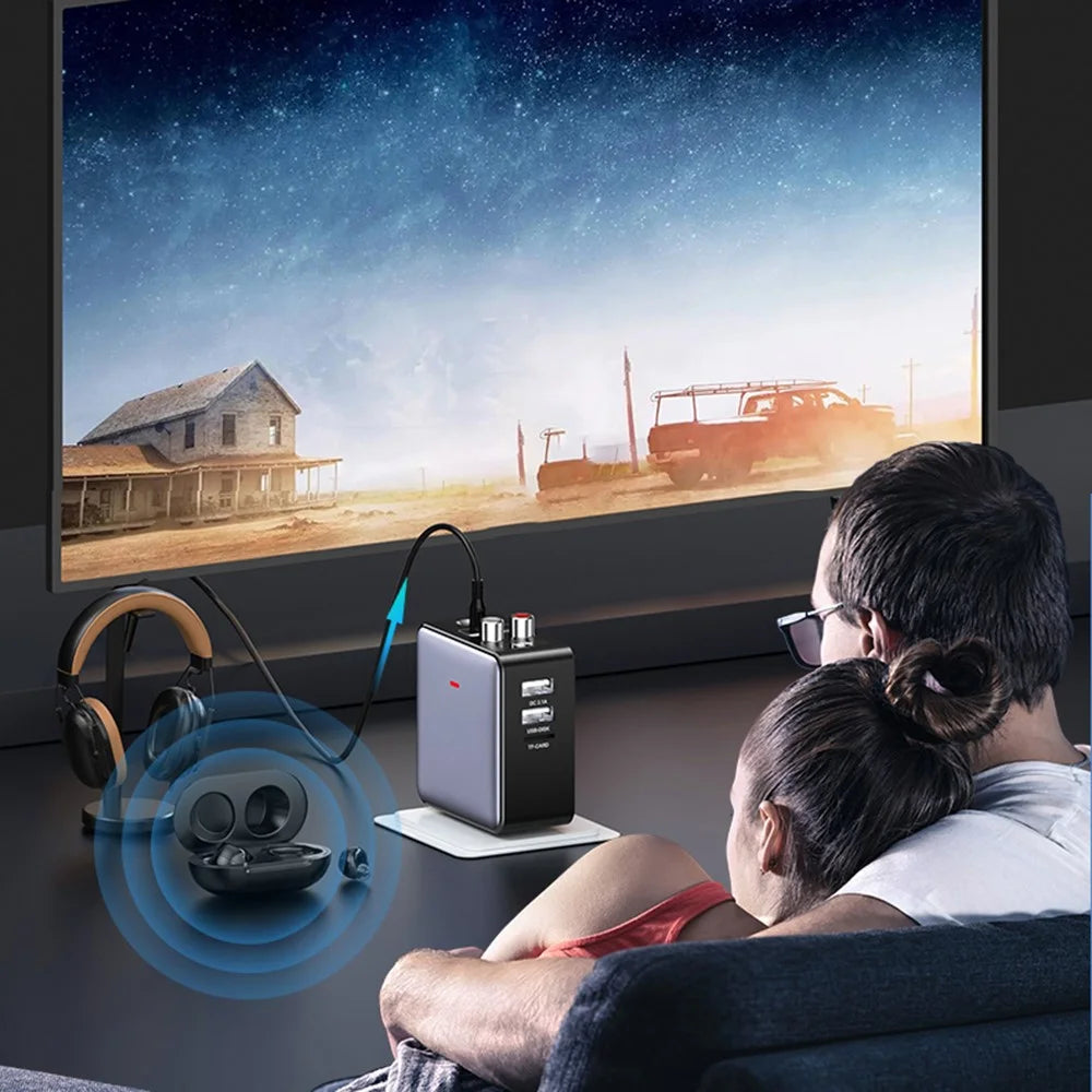 H6 Bluetooth-compatible 5.3 Transmitter Audio Bluetooth-compatible Receiver Adapter with Remote Control - EU Plug - 6