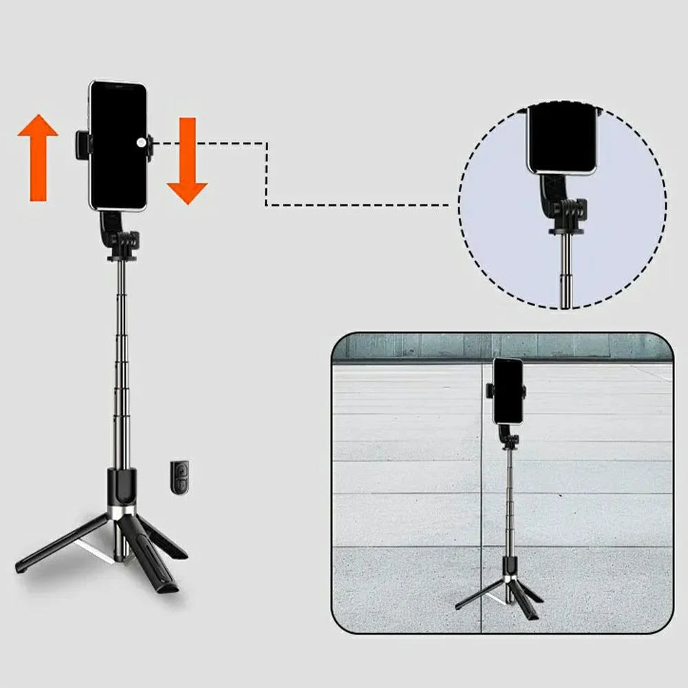 JMARY KT-219 6 Sections Extendable Selfie Stick Tripod Stand with Remote Control - 6