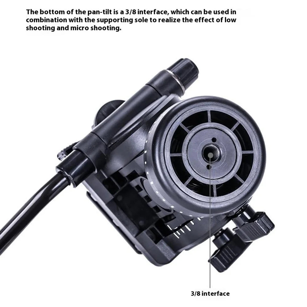 YUNTENG VCT-588 Extendable DSLR Camera Camcorder Hydraulic Fluid Gimbal Monopod with Support Foot - 7