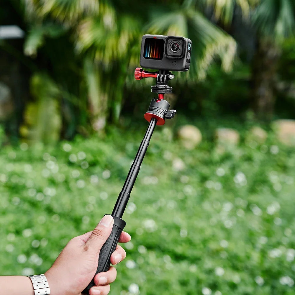 S-055 Mini Tripod Stand for GoPro / Insta360 / DJI / SJCAM Action Cameras Live Streaming Selfie Stick Smartphone Mount - 4