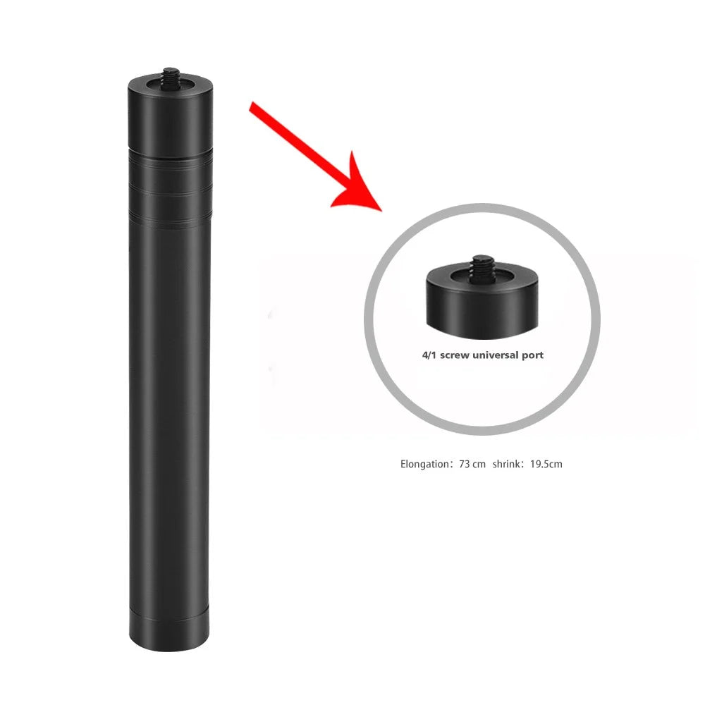 Retractable Rod Selfie Stick Handheld Gimbal Anti-shake Tripod - 2