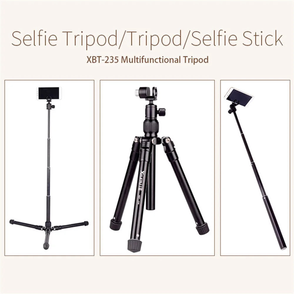 XILETU XBT-235 Extension Selfie Stick Tripod Stand with Phone Clip for Smartphone DSLR Mirrorless Camera - 2