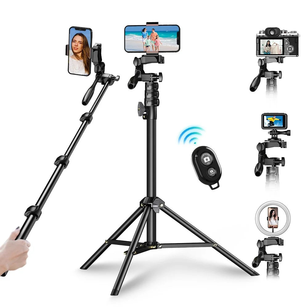 APEXEL APL-JJ070 20"-70" Height Adjustment Tripod Cell Phone Selfie Stick for Video Recording Live Streaming - 2