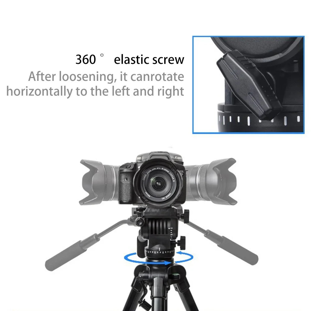 YUNTENG VCT-3000 Camera Tripod 300cm Height Aluminum Alloy Tripod Stand with Phone Clip for Travel / YouTube Video / Photography - 4