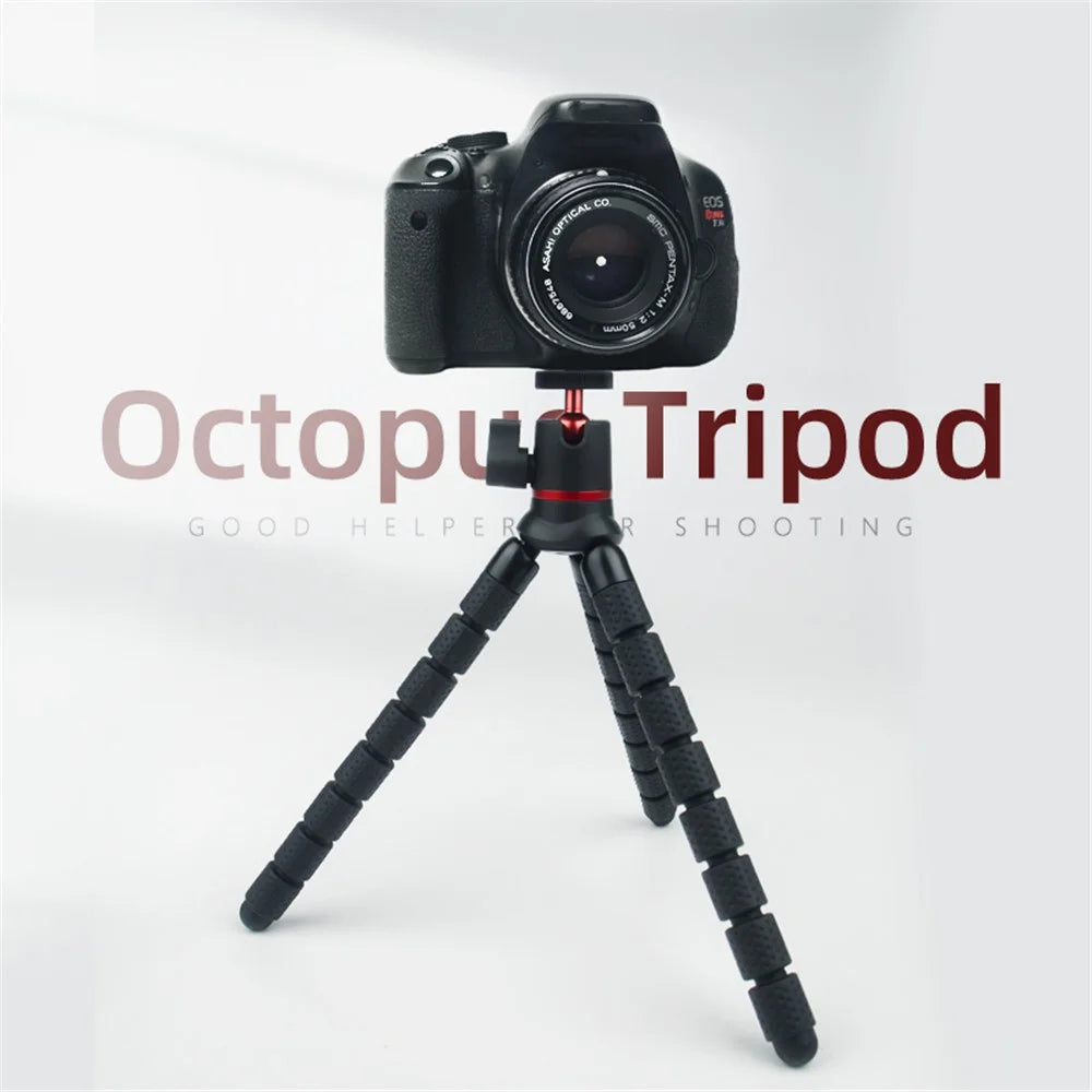 JUNNX JX-PJ-04-A Rotating Ball Head Octopus Tripod Flexible Leg Stand with Screw Adapter - 2