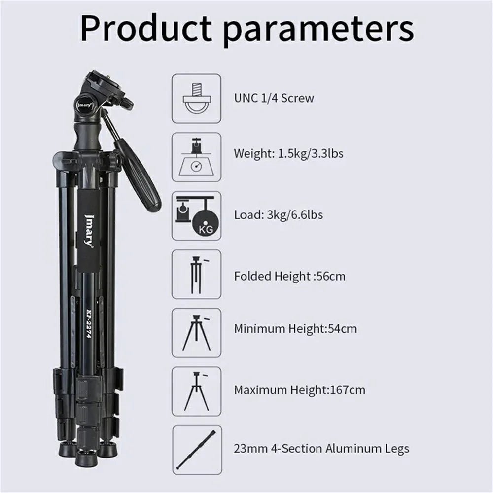 JMARY KP-2274 Multi-function Outdoor Photography Tripod 5-section Adjustable Monopod - 6